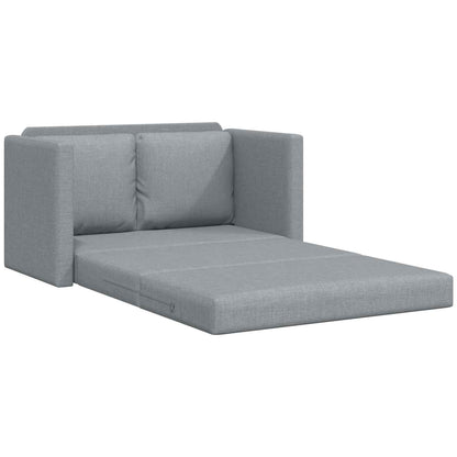 Folding Sofa Bed Light Grey 112 x 60 x 55 cm Fabric
