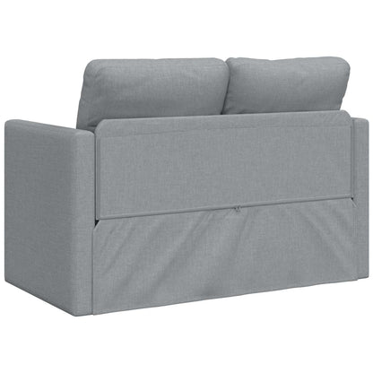 Folding Sofa Bed Light Grey 112 x 60 x 55 cm Fabric