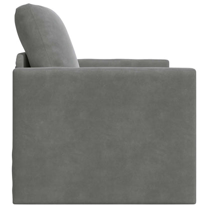 Folding Sofa Bed Dark Grey 74 x 77 x 81 cm Velvet