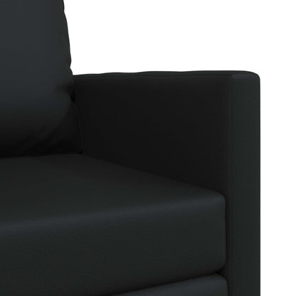 Folding Sofa Bed Black 74 x 77 x 81 cm Faux Leather