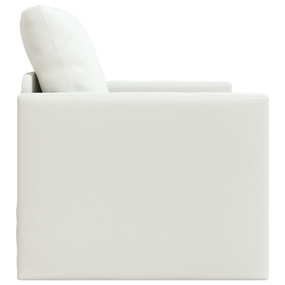 Folding Sofa Bed White 74 x 77 x 81 cm Faux Leather