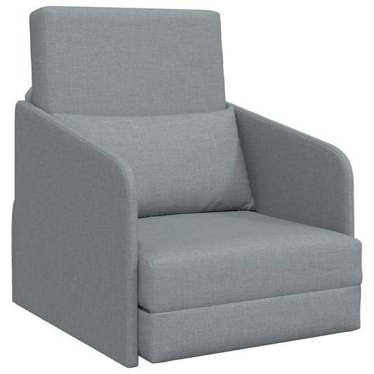 Folding Sofa Bed Light Grey 65 x 80 x 83 cm Fabric
