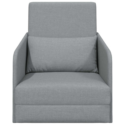 Folding Sofa Bed Light Grey 65 x 80 x 83 cm Fabric