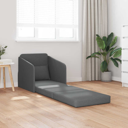 Folding Sofa Bed Dark Grey 65 x 80 x 83 cm Fabric