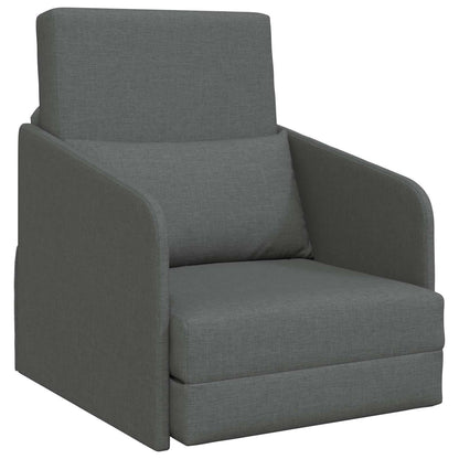 Folding Sofa Bed Dark Grey 65 x 80 x 83 cm Fabric