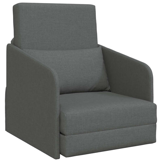 Folding Sofa Bed Dark Grey 65 x 80 x 83 cm Fabric