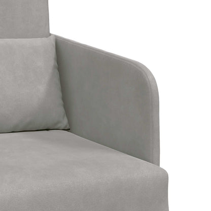 Folding Sofa Bed Light Grey 65 x 80 x 83 cm Velvet