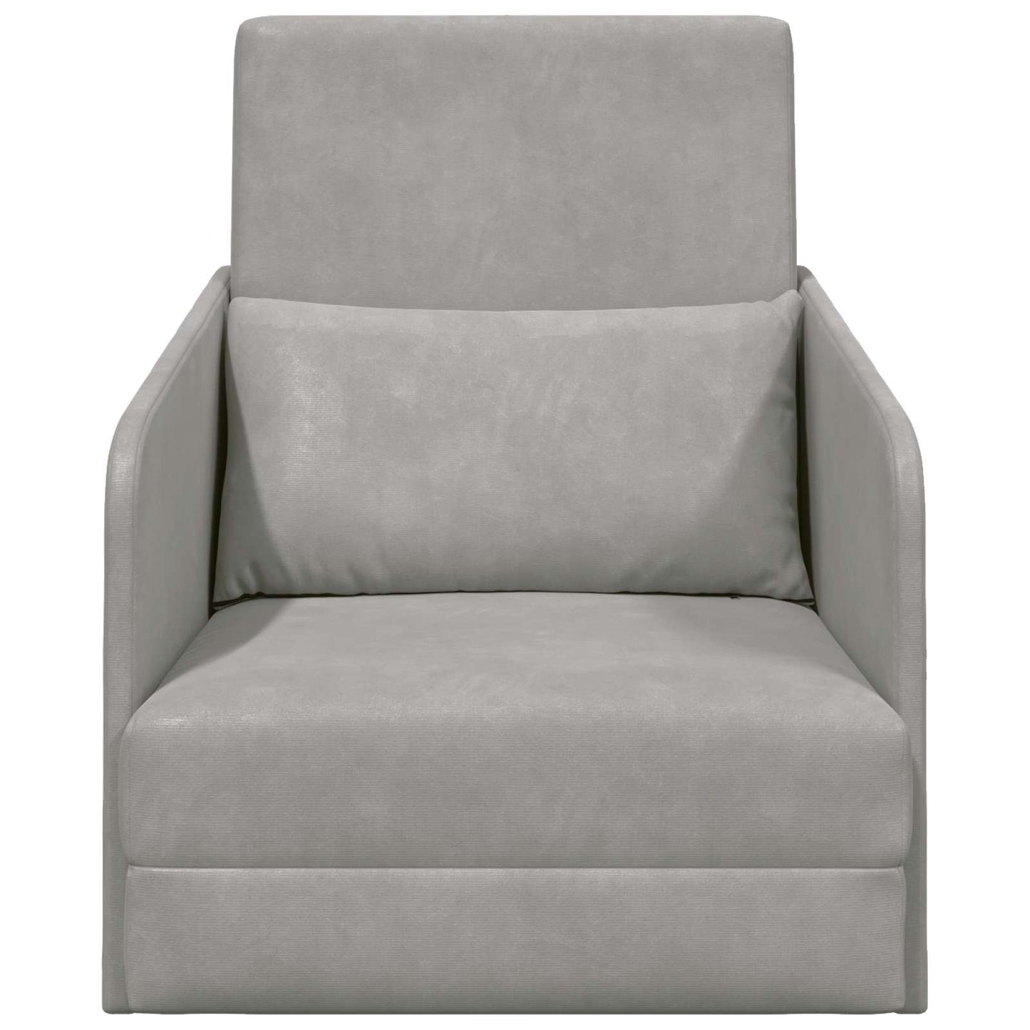 Folding Sofa Bed Light Grey 65 x 80 x 83 cm Velvet