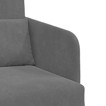 Folding Sofa Bed Dark Grey 65 x 80 x 83 cm Velvet