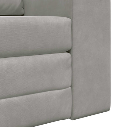 Folding Sofa Bed Light Grey 98 x 71 x 83 cm Velvet