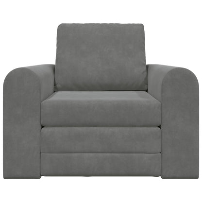 Folding Sofa Bed Dark Grey 98 x 71 x 83 cm Velvet
