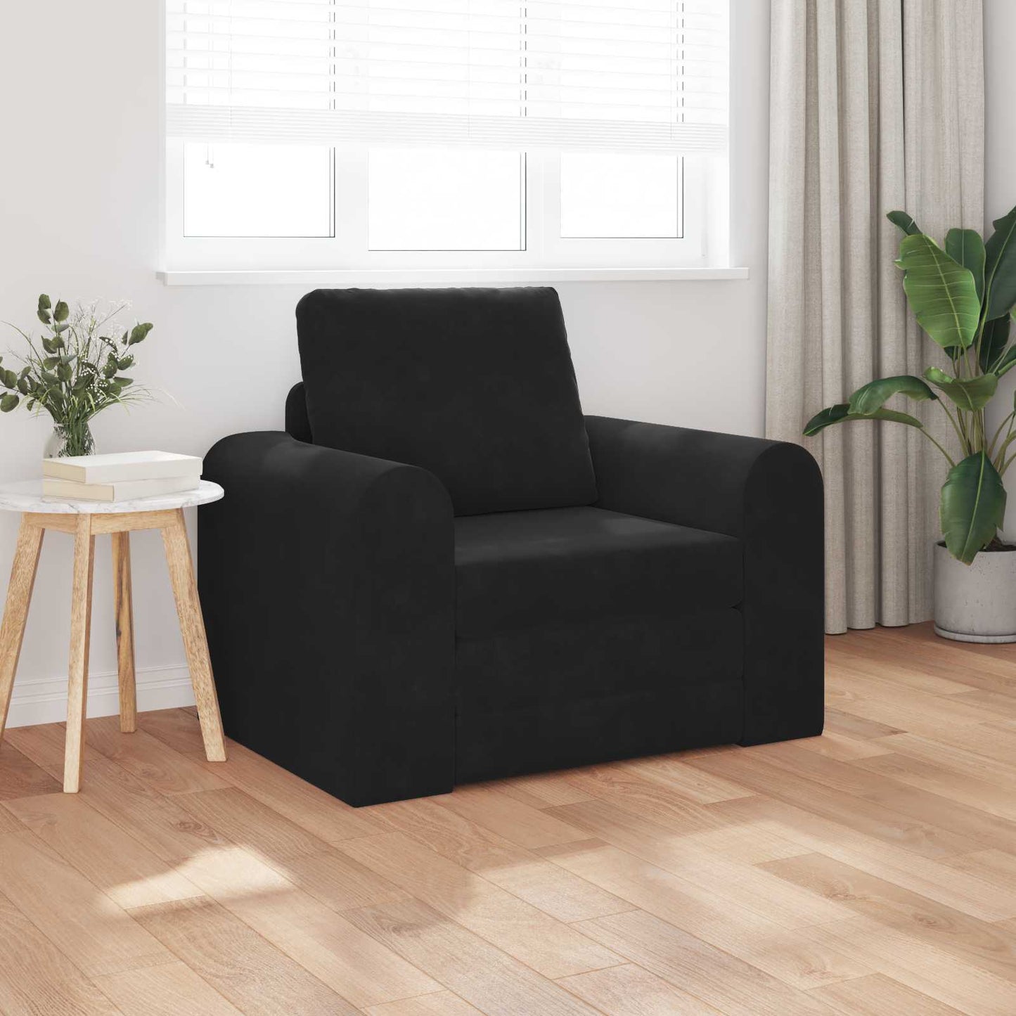 Folding Sofa Bed Black 98 x 71 x 83 cm Velvet