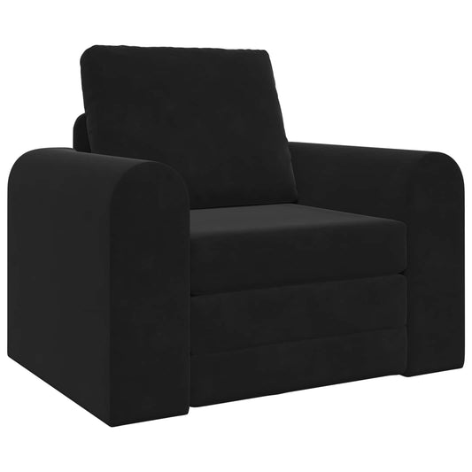 Folding Sofa Bed Black 98 x 71 x 83 cm Velvet