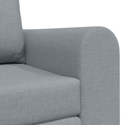 Folding Sofa Bed Light Grey 148 x 71 x 83 cm Fabric