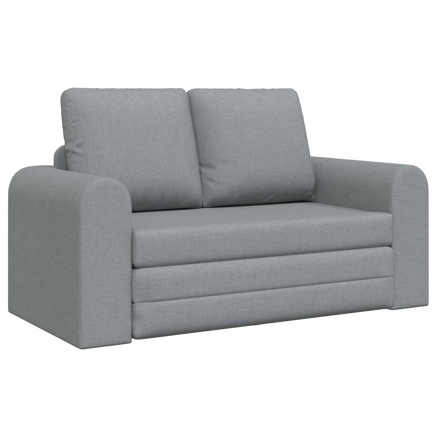 Folding Sofa Bed Light Grey 148 x 71 x 83 cm Fabric