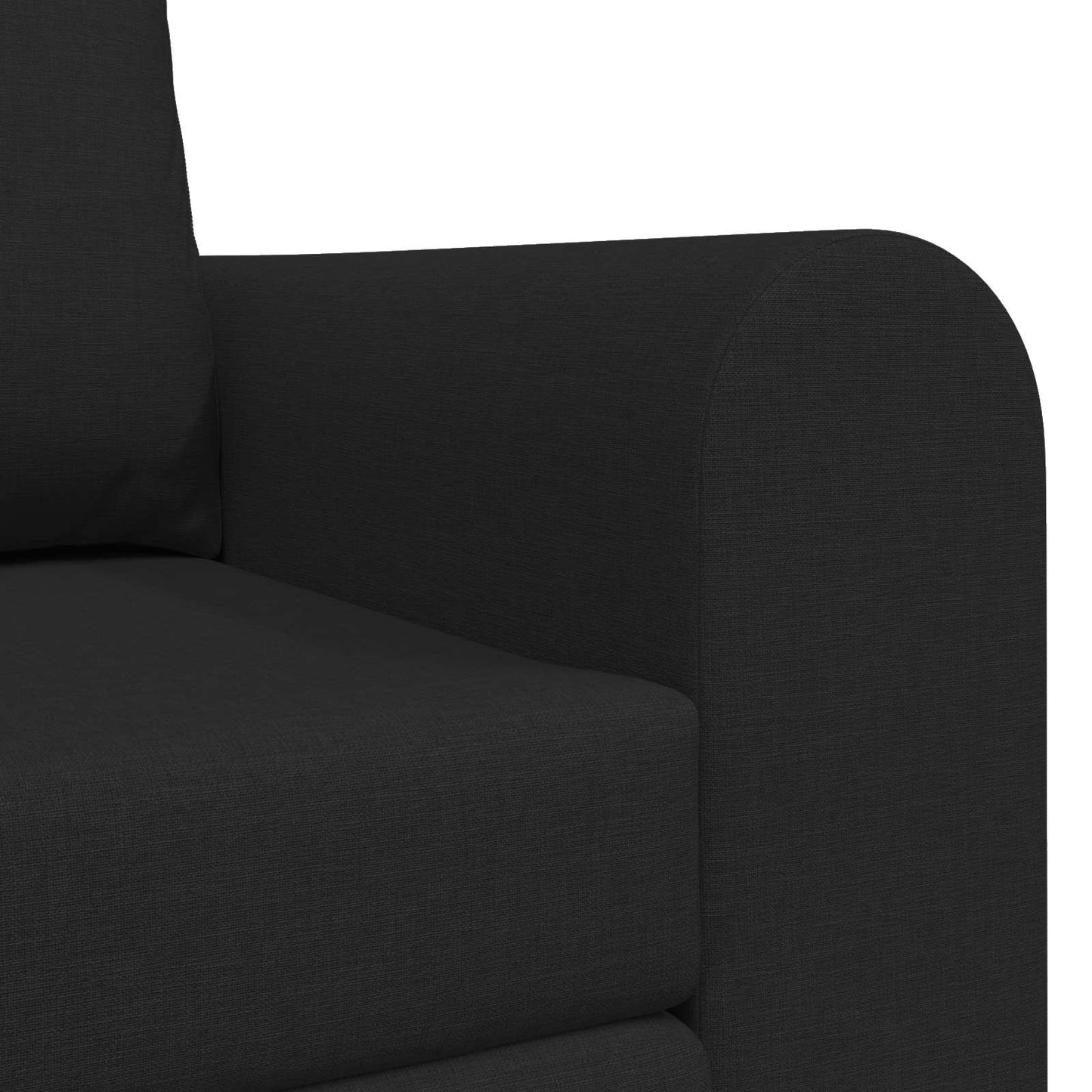 Folding Sofa Bed Black 148 x 71 x 83 cm Fabric