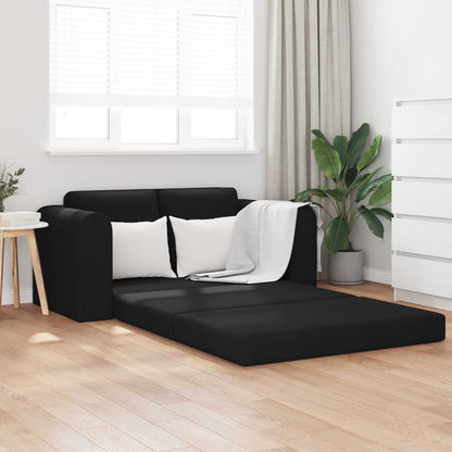 Folding Sofa Bed Black 148 x 71 x 83 cm Fabric