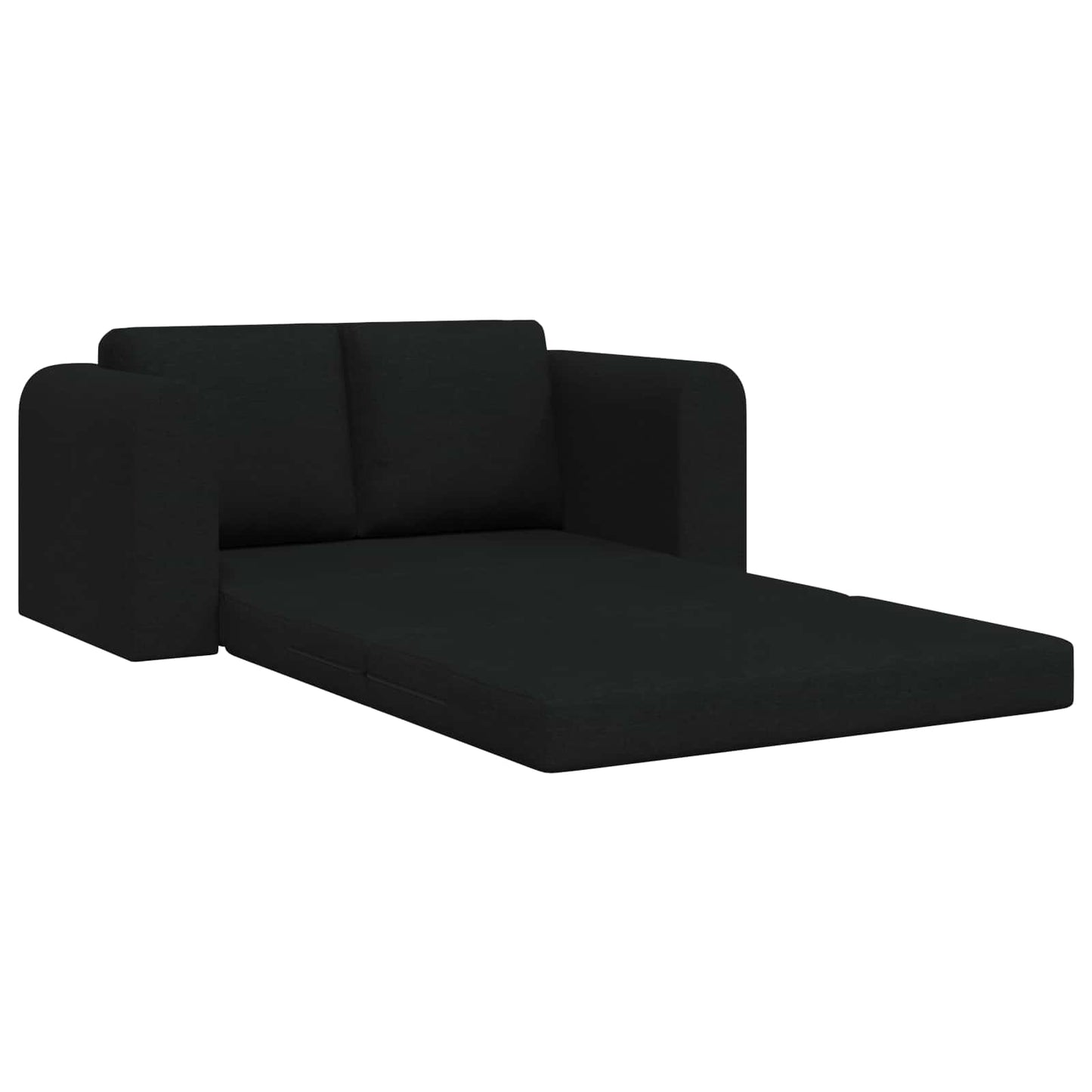 Folding Sofa Bed Black 148 x 71 x 83 cm Fabric