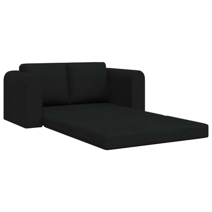 Folding Sofa Bed Black 148 x 71 x 83 cm Fabric