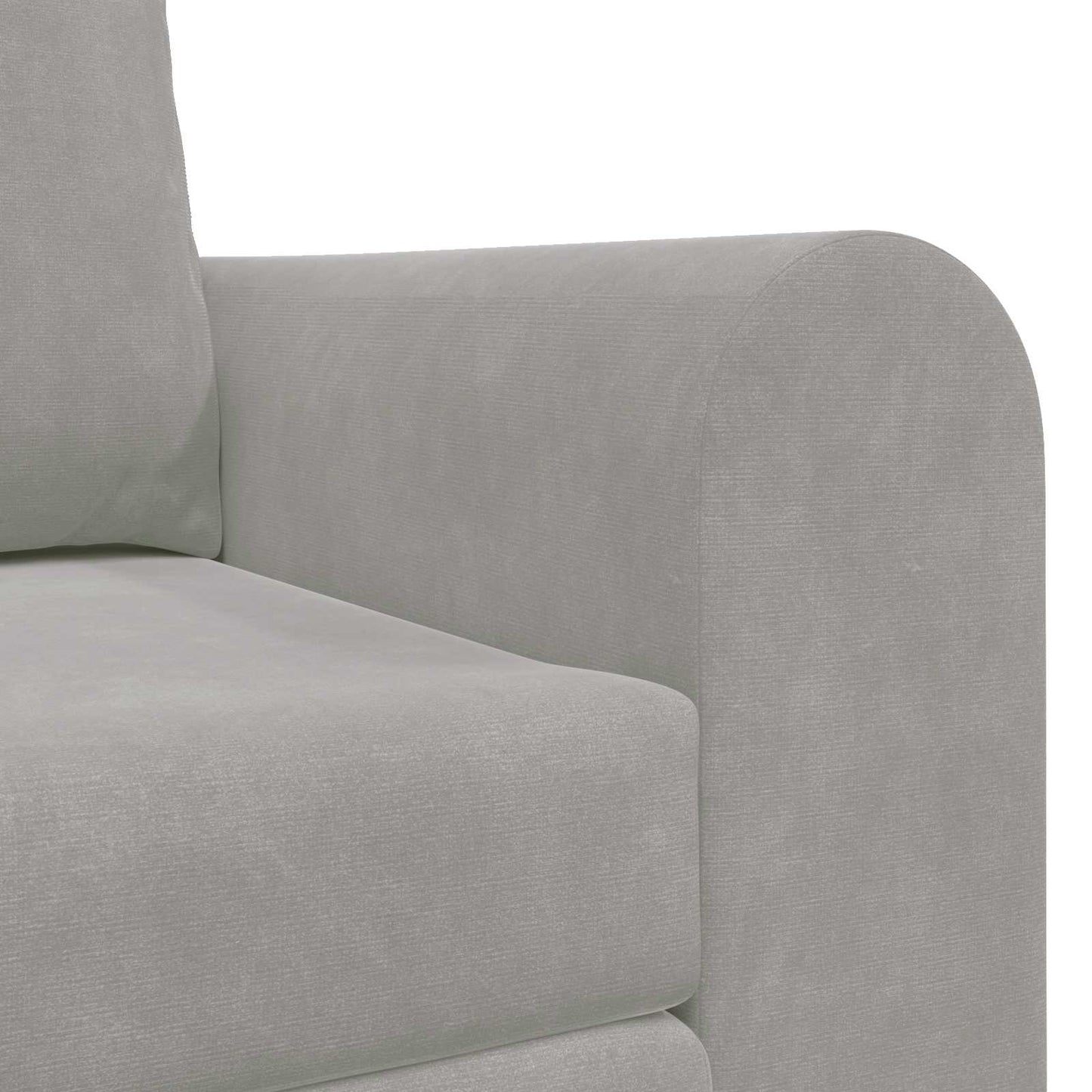 Folding Sofa Bed Light Grey 148 x 71 x 83 cm Velvet