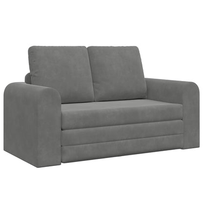 Folding Sofa Bed Dark Grey 148 x 71 x 83 cm Velvet