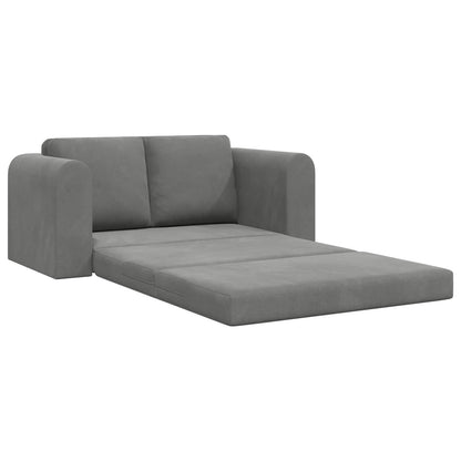 Folding Sofa Bed Dark Grey 148 x 71 x 83 cm Velvet