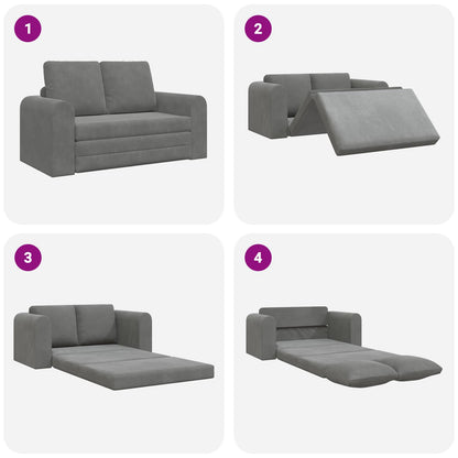 Folding Sofa Bed Dark Grey 148 x 71 x 83 cm Velvet