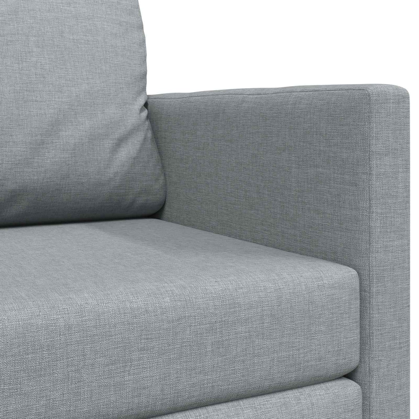 2-Seater Folding Sofa Bed Light Grey 124 x 71 x 78 cm Fabric