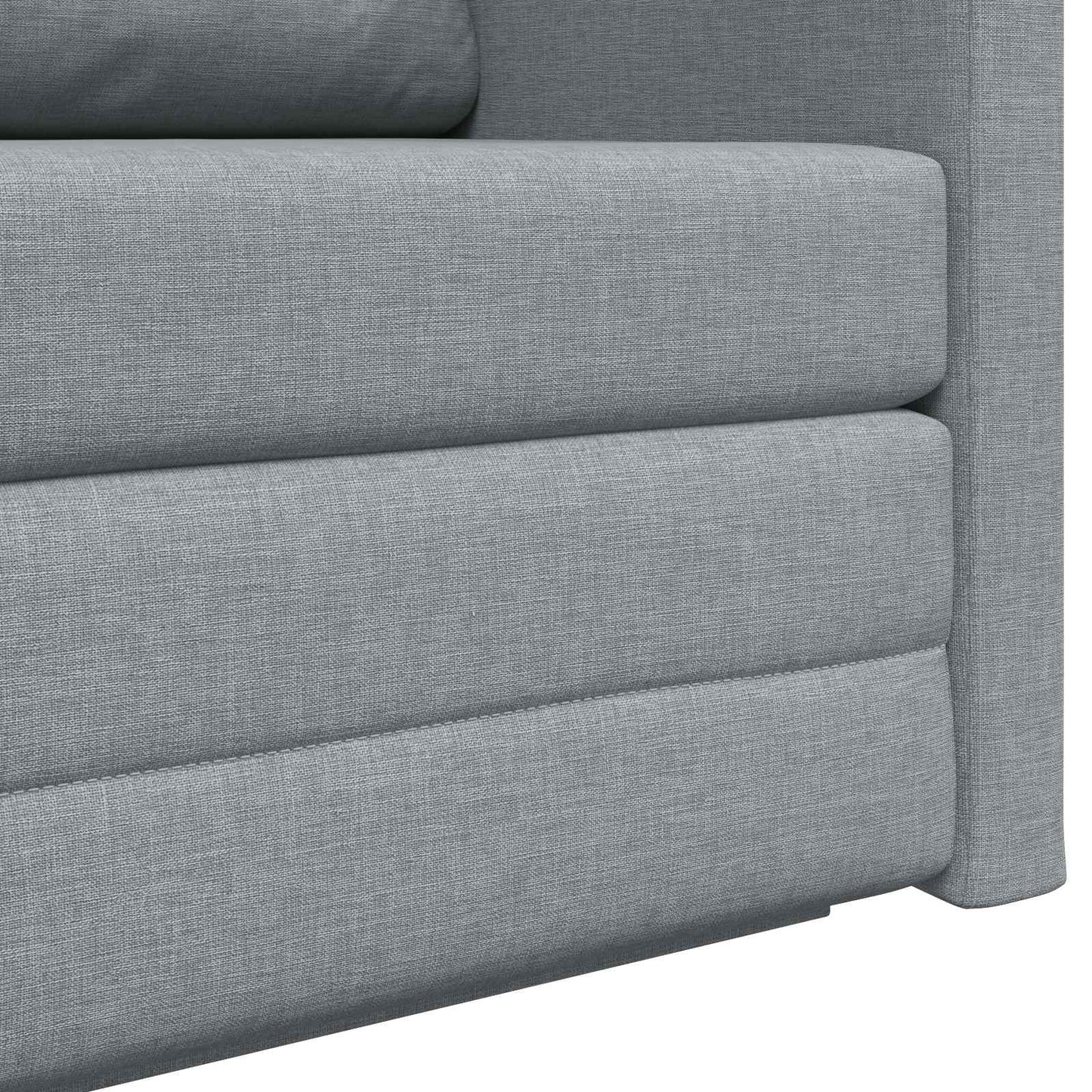 2-Seater Folding Sofa Bed Light Grey 124 x 71 x 78 cm Fabric