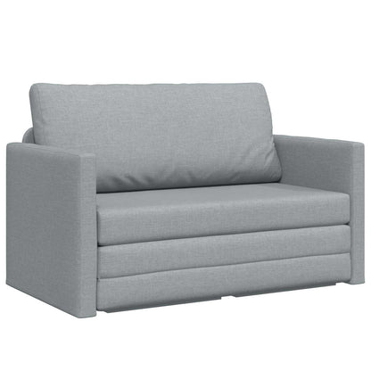 2-Seater Folding Sofa Bed Light Grey 124 x 71 x 78 cm Fabric