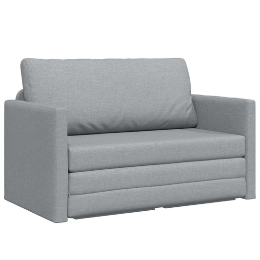 2-Seater Folding Sofa Bed Light Grey 124 x 71 x 78 cm Fabric
