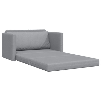 2-Seater Folding Sofa Bed Light Grey 124 x 71 x 78 cm Fabric