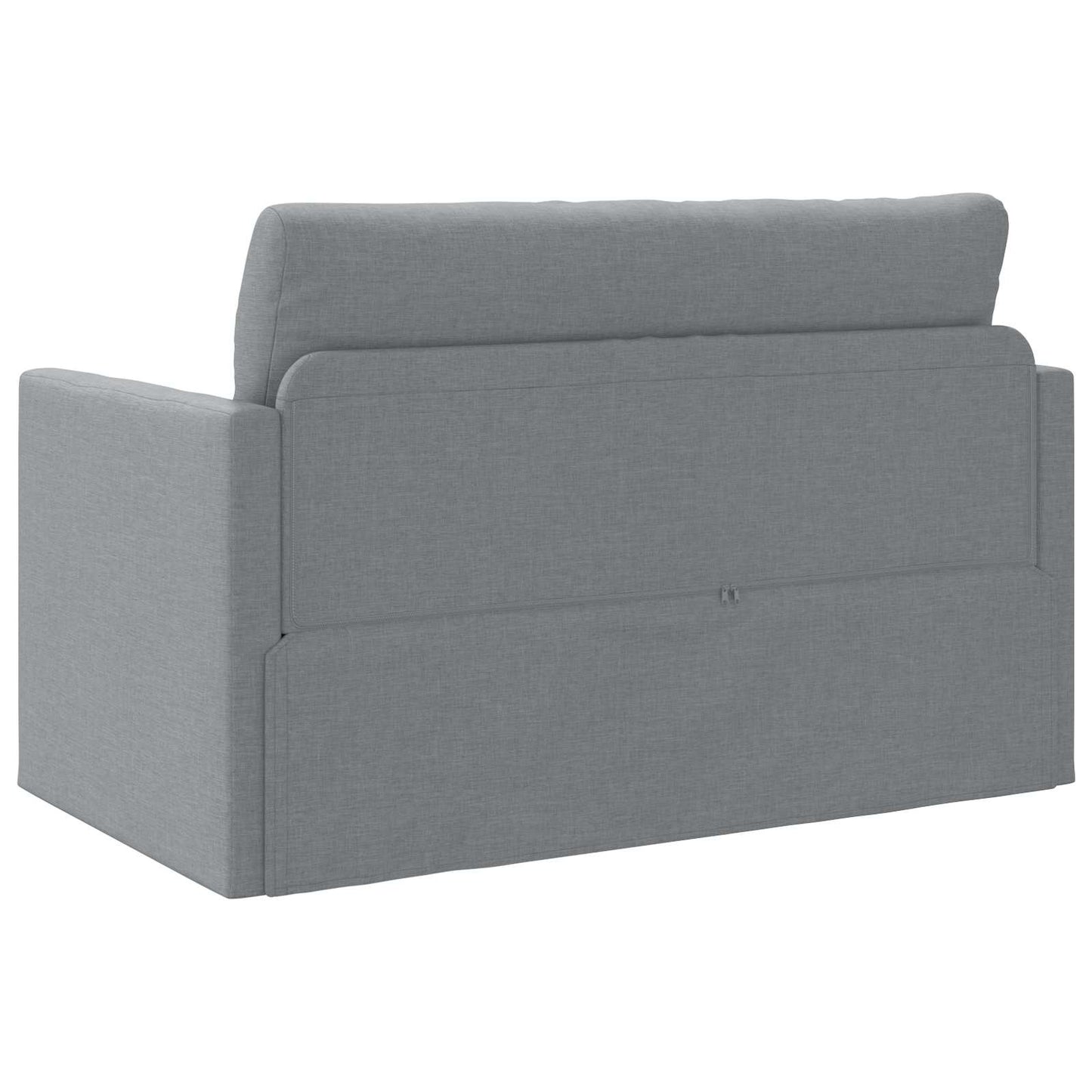 2-Seater Folding Sofa Bed Light Grey 124 x 71 x 78 cm Fabric