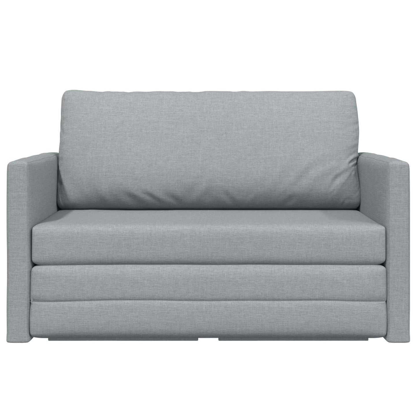 2-Seater Folding Sofa Bed Light Grey 124 x 71 x 78 cm Fabric
