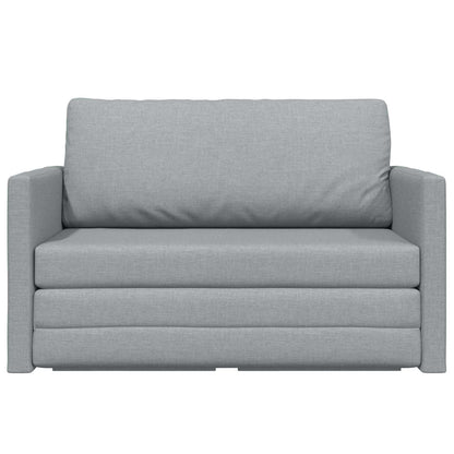 2-Seater Folding Sofa Bed Light Grey 124 x 71 x 78 cm Fabric