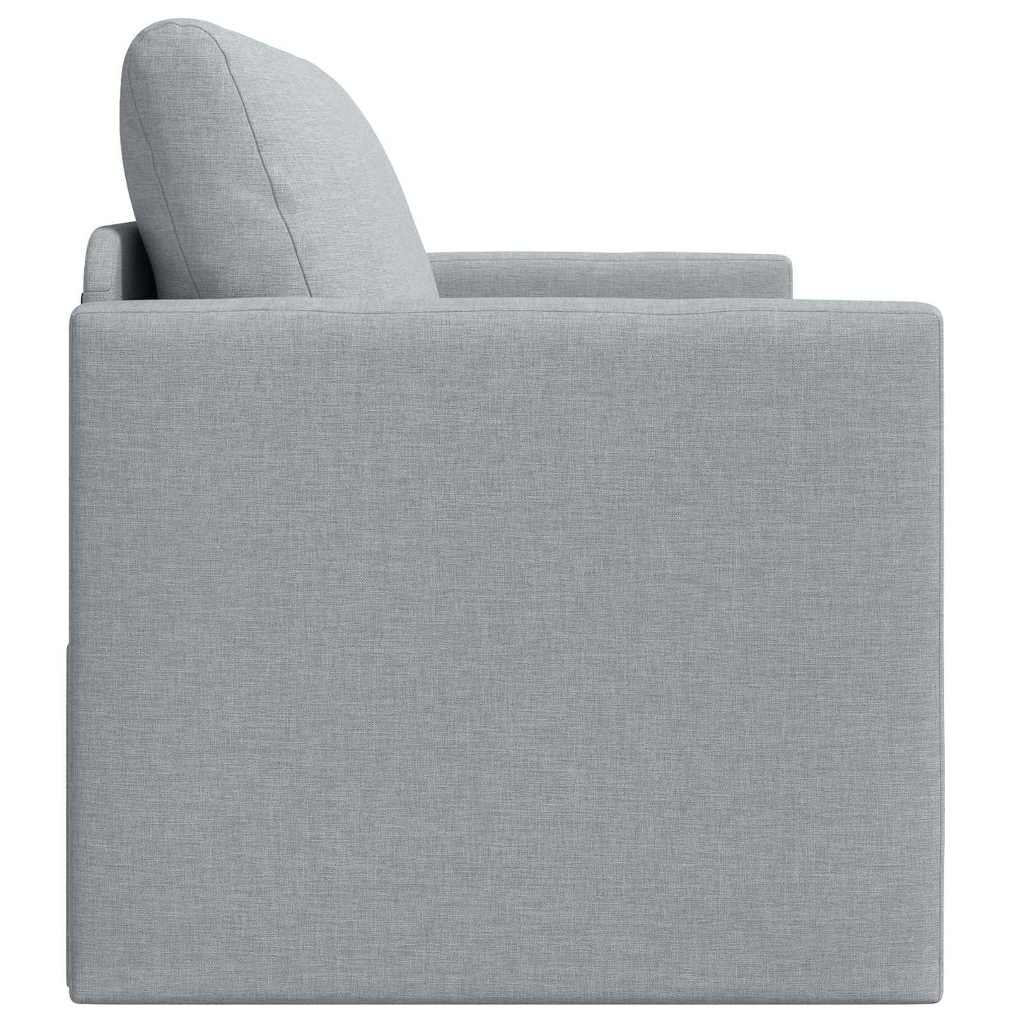 2-Seater Folding Sofa Bed Light Grey 124 x 71 x 78 cm Fabric