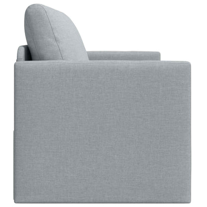 2-Seater Folding Sofa Bed Light Grey 124 x 71 x 78 cm Fabric