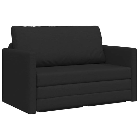 2-Seater Folding Sofa Bed Black 124 x 71 x 78 cm Fabric