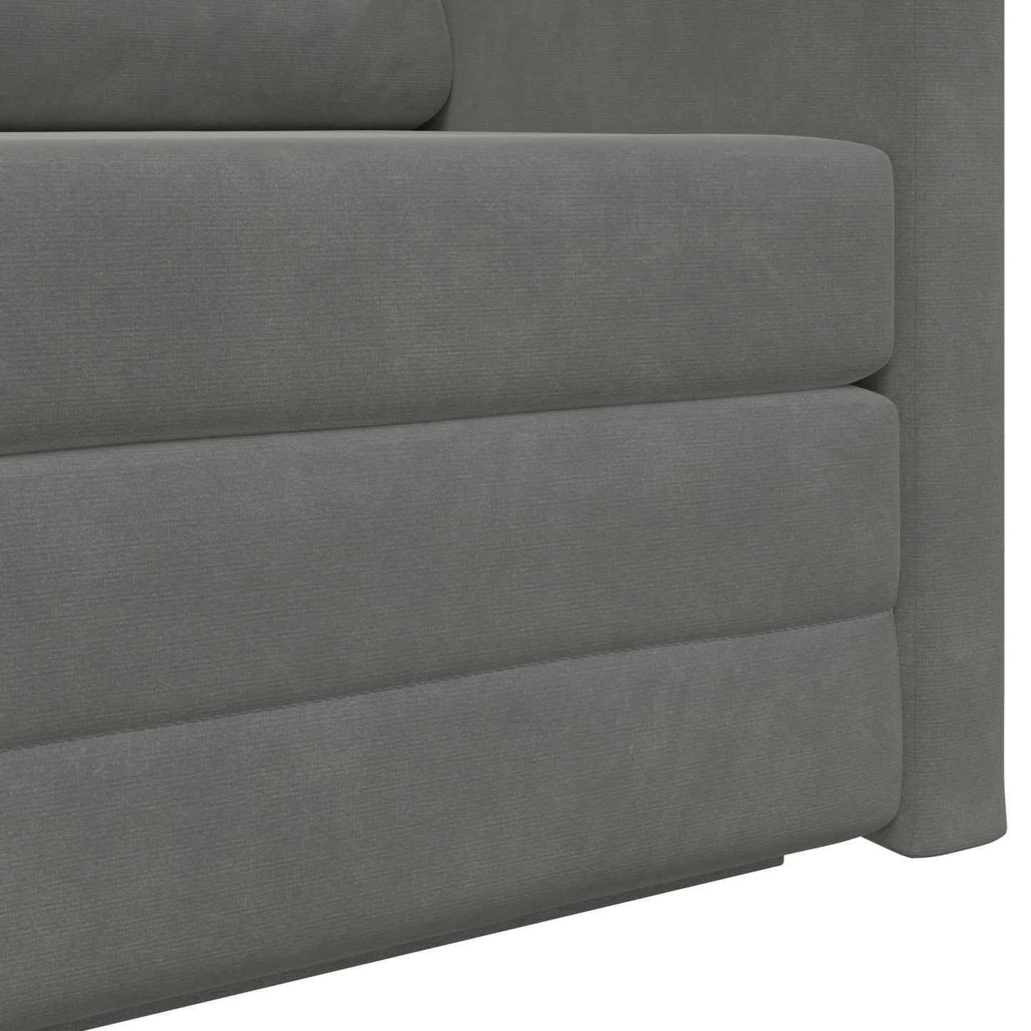 Folding Sofa Bed Dark Grey 124 x 71 x 78 cm Velvet