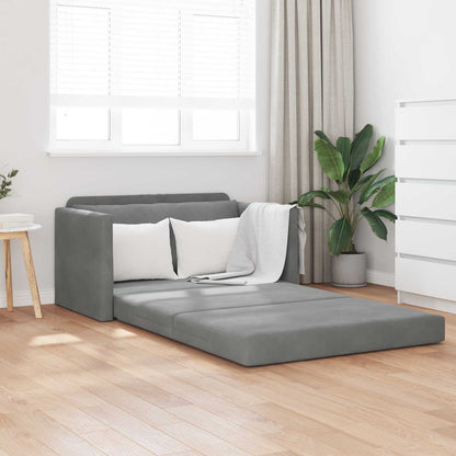 Folding Sofa Bed Dark Grey 124 x 71 x 78 cm Velvet