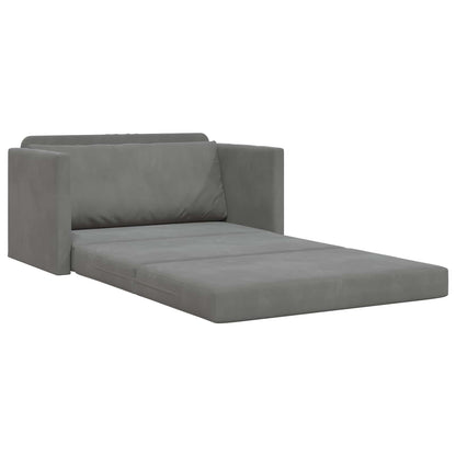 Folding Sofa Bed Dark Grey 124 x 71 x 78 cm Velvet