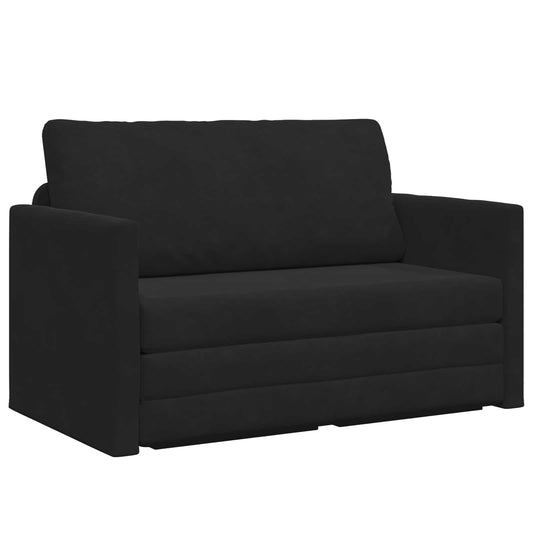Folding Sofa Bed Black 124 x 71 x 78 cm Velvet