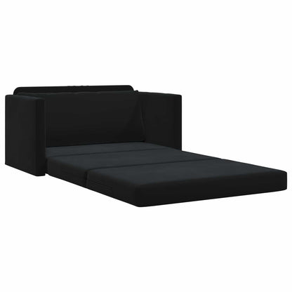 Folding Sofa Bed Black 124 x 71 x 78 cm Velvet