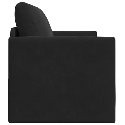 Folding Sofa Bed Black 124 x 71 x 78 cm Velvet