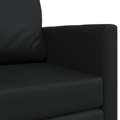 Folding Sofa Bed Black 124 x 71 x 78 cm Faux Leather