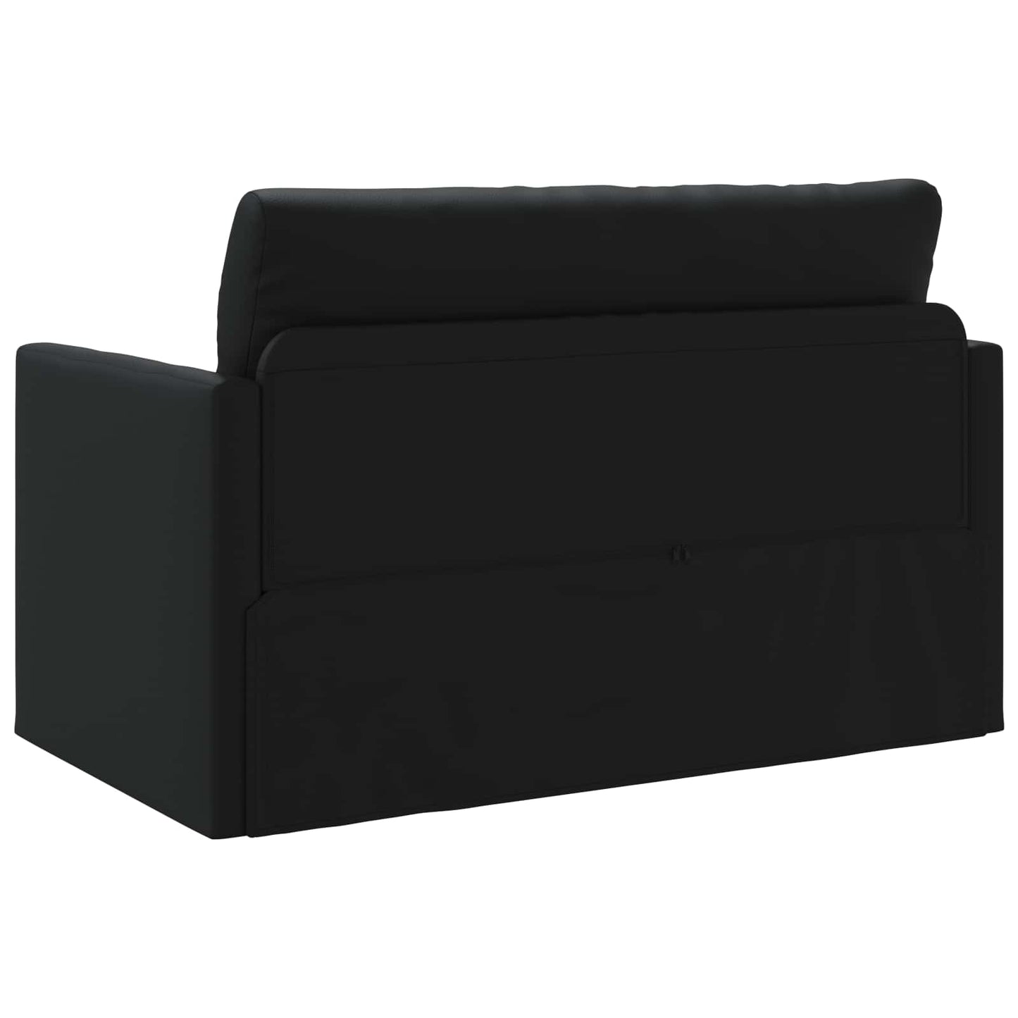 Folding Sofa Bed Black 124 x 71 x 78 cm Faux Leather