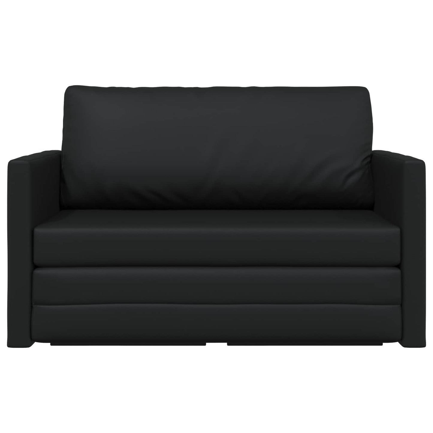 Folding Sofa Bed Black 124 x 71 x 78 cm Faux Leather