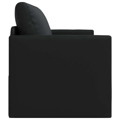Folding Sofa Bed Black 124 x 71 x 78 cm Faux Leather