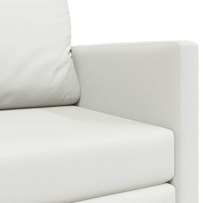 Folding Sofa Bed White 124 x 71 x 78 cm Faux Leather