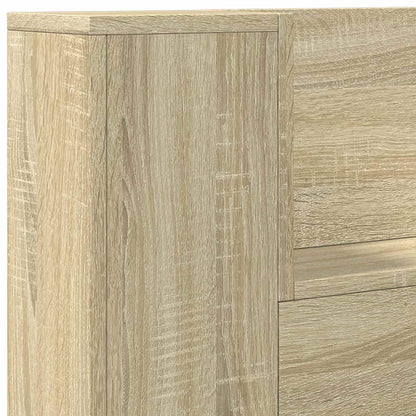 Headboard Cabinet with LED Sonoma 120 x 16.5 x 103.5 cm